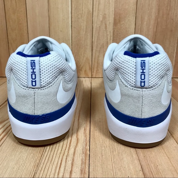Nike SB Ishod Wair Summit White Blue Skate Shoes - Picture 3 of 5